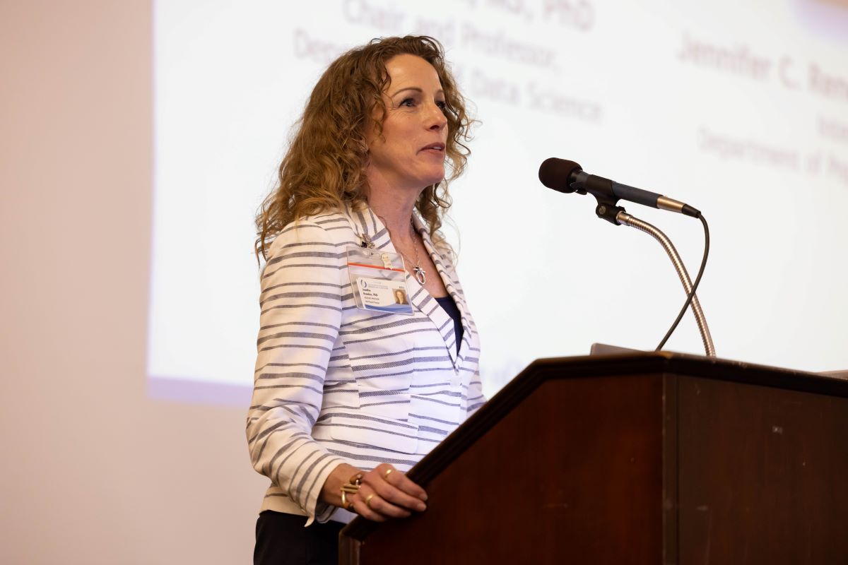 Dr. Reneker giving Population Health Science remarks at the 2023 Honors and Awards Ceremony